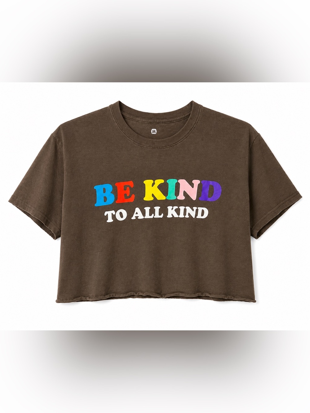 Buckle Brown 'BE KIND' Cropped Graphic Tee